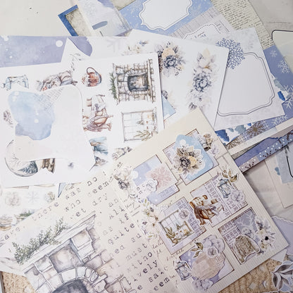 Junk Journal and Ephemera Set - Frosted Whispers