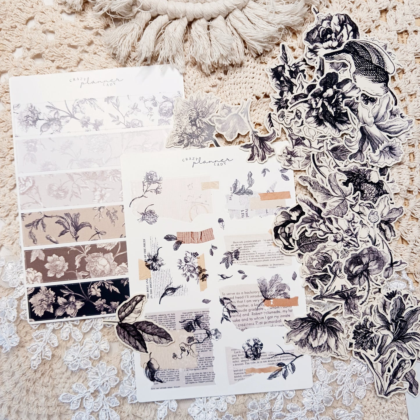 Stickers Set - Vintage Toile