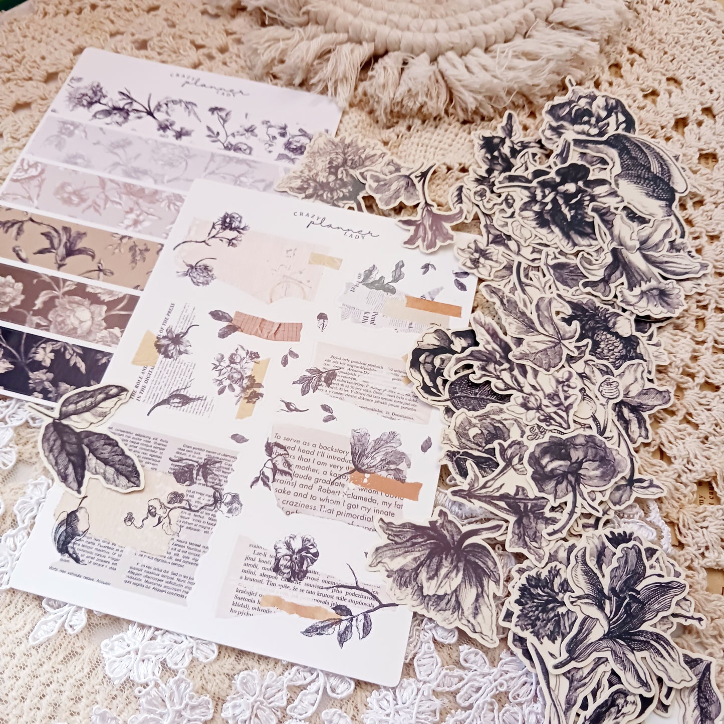 Stickers Set - Vintage Toile