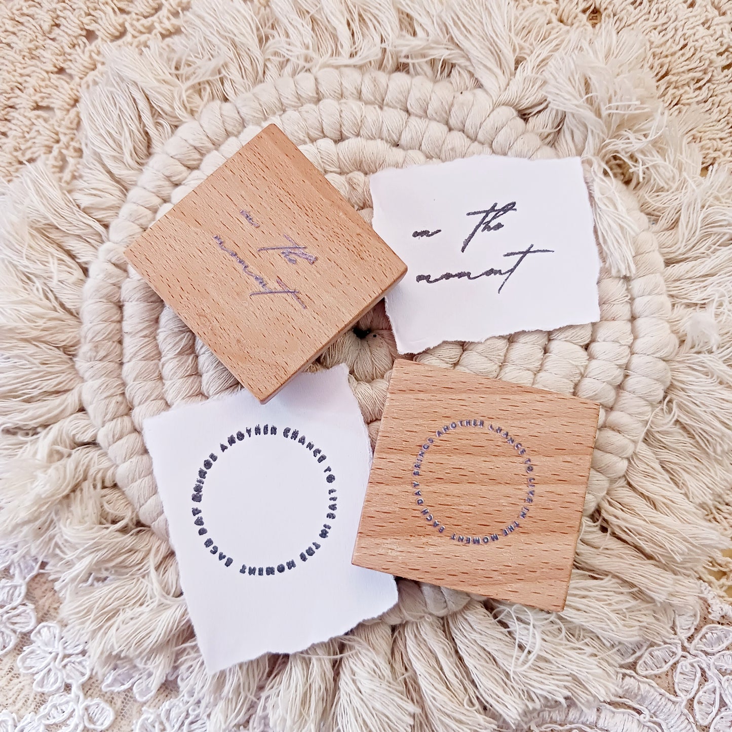 Wooden stamps set - In the moment