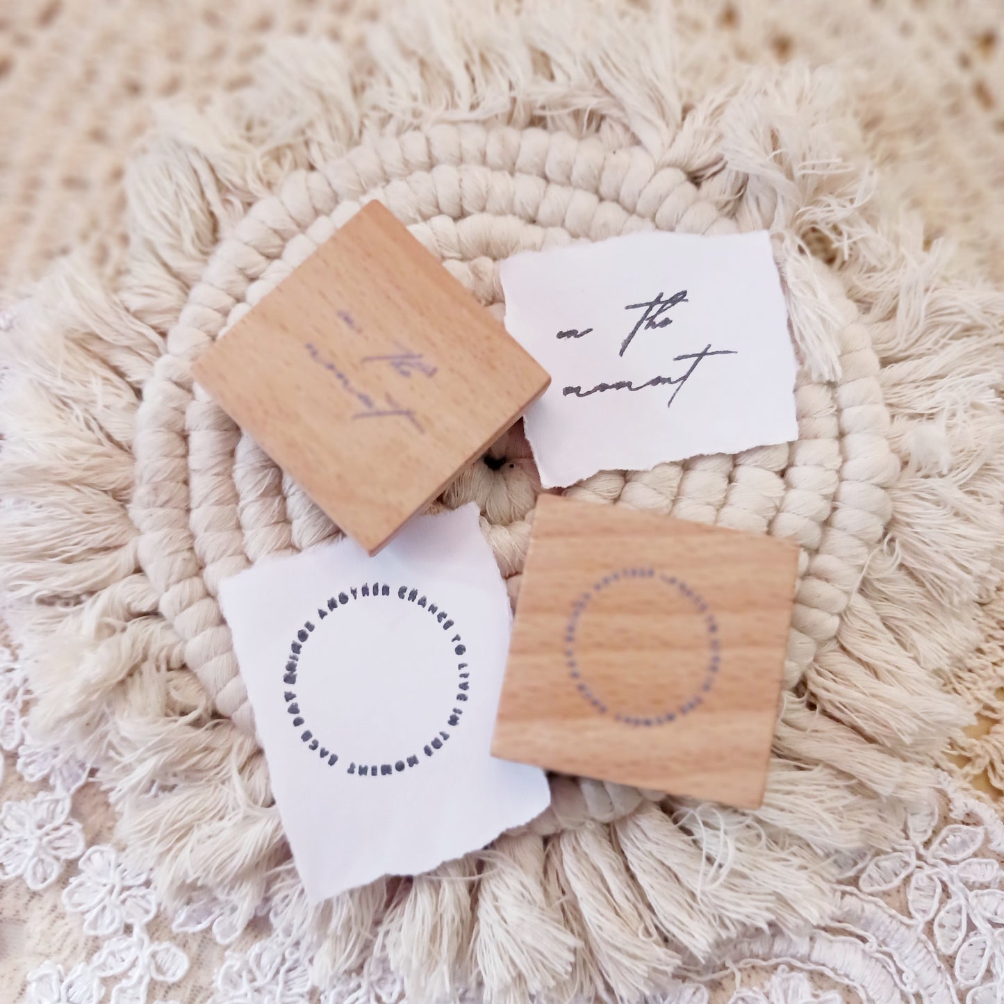 Wooden stamps set - In the moment