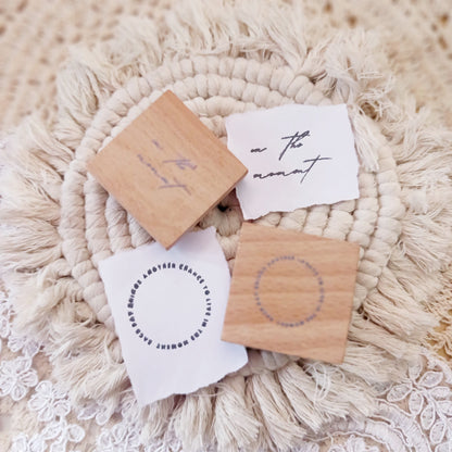Wooden stamps set - In the moment