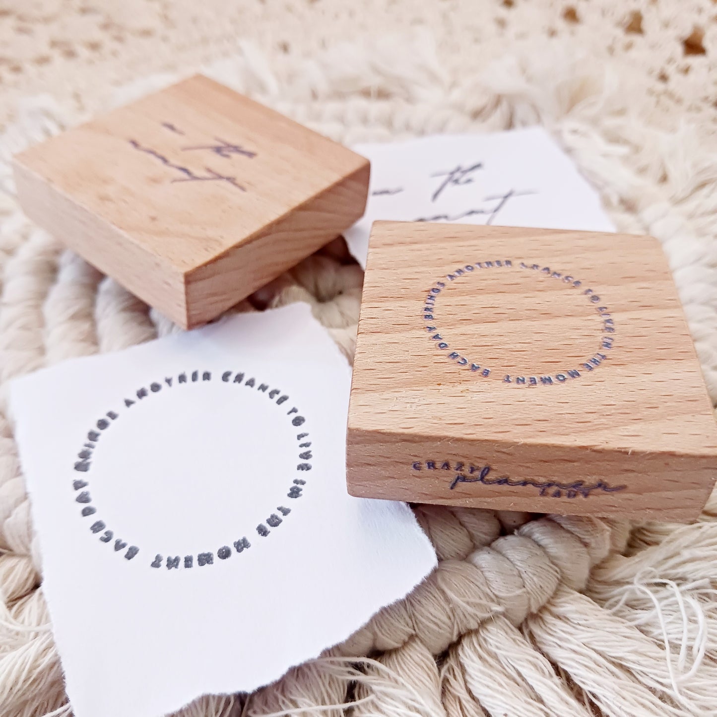Wooden stamps set - In the moment