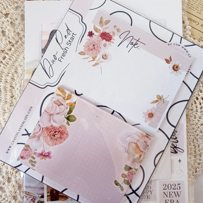 Fresh Start - Duo Notepad Set | Aesthetic Notepads for Journaling & Daily Planning | Chic Stationery