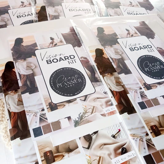 Fresh Start - Vision Board Kit for 2025 | Goal Setting & Manifestation Planner Kit | Aesthetic Journal Stickers
