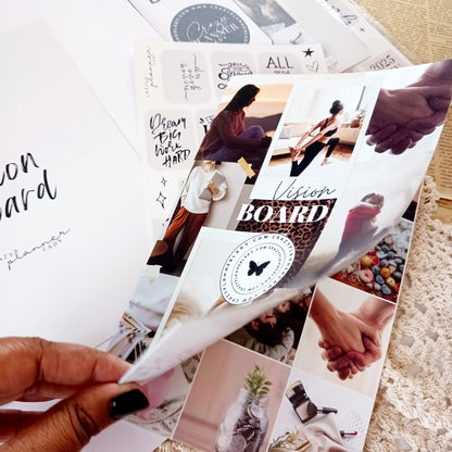 Fresh Start - Vision Board Kit for 2025 | Goal Setting & Manifestation Planner Kit | Aesthetic Journal Stickers