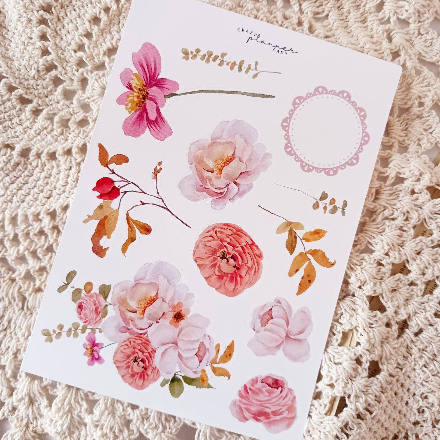 Floral vintage stickers for journaling, decorative sticker sheets, scrapbooking stickers pack, aesthetic planner stickers, vintage-inspired bullet journal stickers