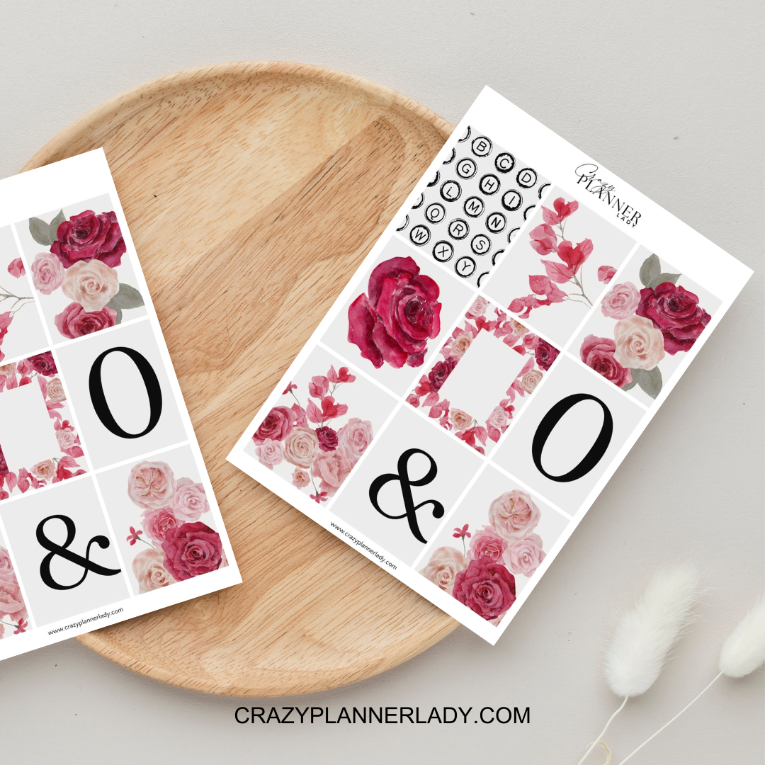 Soft Pink Wildflower Stickers – Gentle Botanical Accents for Planners & Crafts