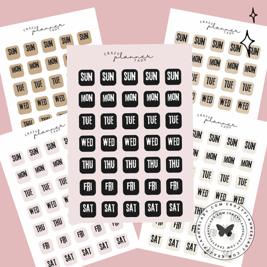 ✨ Functional Planner Stickers 2025 Collection ✨ Weekly Boxes