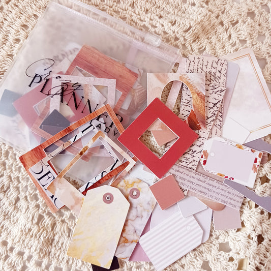 Vintage junk journal ephemera, aesthetic scrapbooking cutouts, mixed media art pack, journaling collage paper kit, antique-inspired paper ephemera