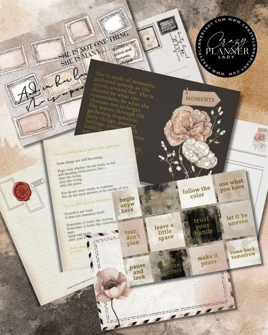 Gold Foiled Postcards Set (4 pcs) | Premium Stationery