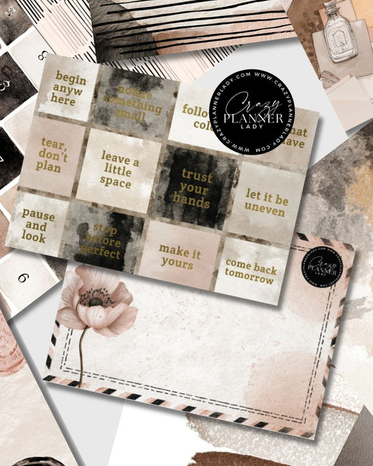 Gold Foiled Postcard 03 | Journaling & Happy Mail