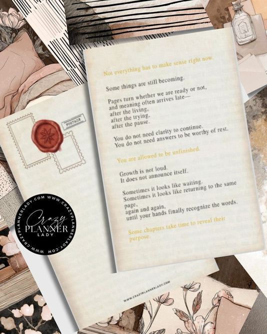 Gold Foiled Postcard 04 | Journaling & Happy Mail