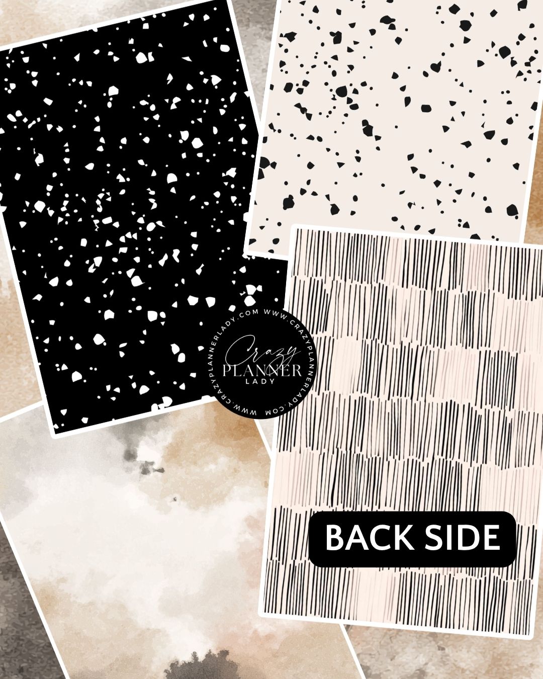 Double Sided Scrapbook Papers (4 pcs) | 5x7 Inch Paper Pack