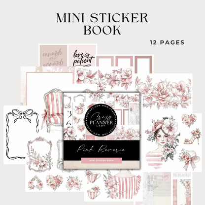 Pink Reverie Junk Journal Kit – Aesthetic Scrapbooking & Creative Journaling Set with Vintage Ephemera, Stickers & Papers