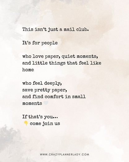 Monthly Mail Club Subscription