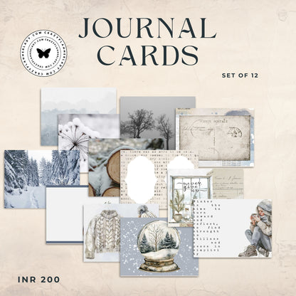 Ephemera Journal cards - Frosted Whispers