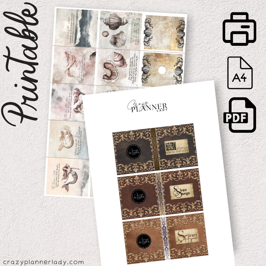 Mermaid Mini Accordion Books | 2 Page Printable Kit