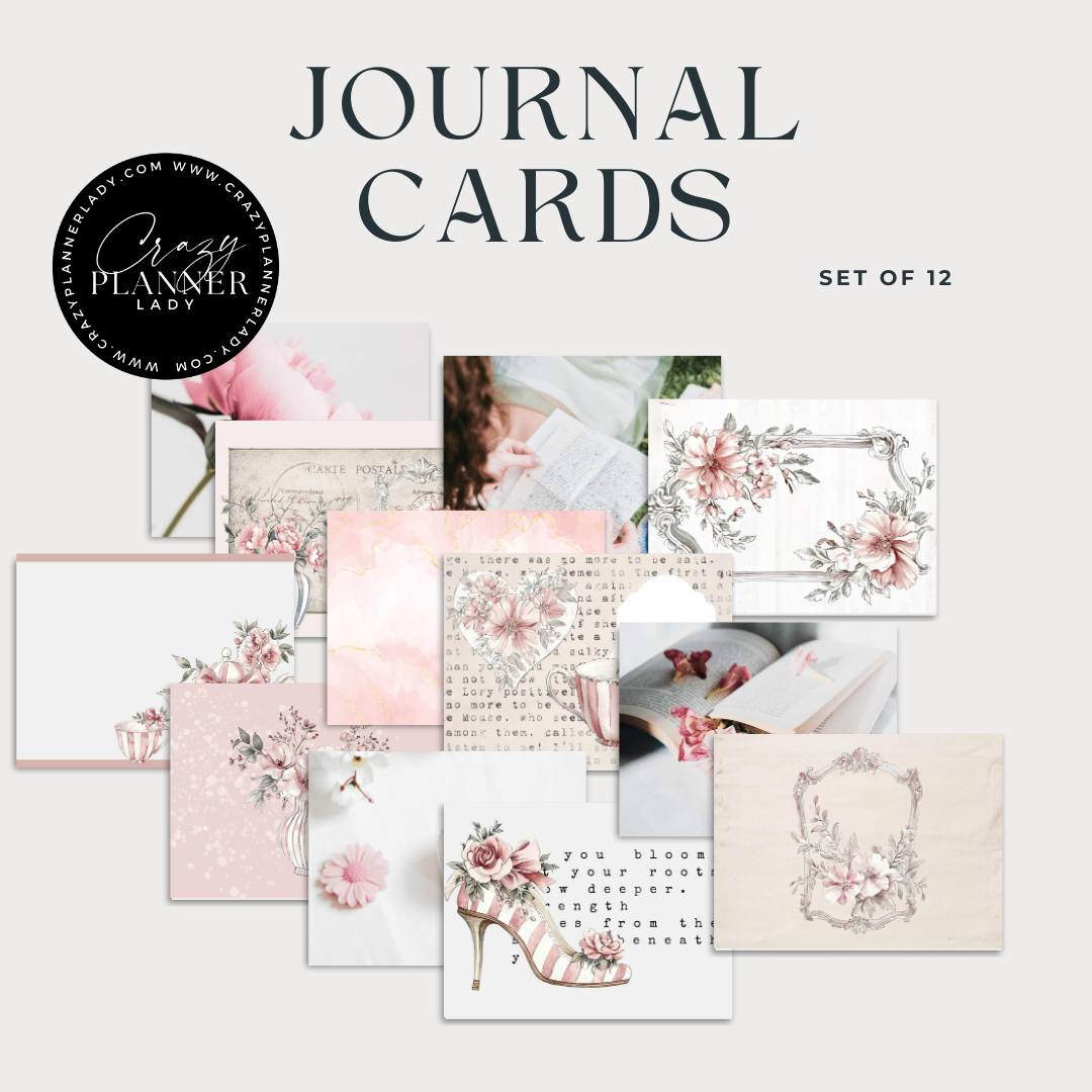 Pink Reverie Junk Journal Kit – Aesthetic Scrapbooking & Creative Journaling Set with Vintage Ephemera, Stickers & Papers