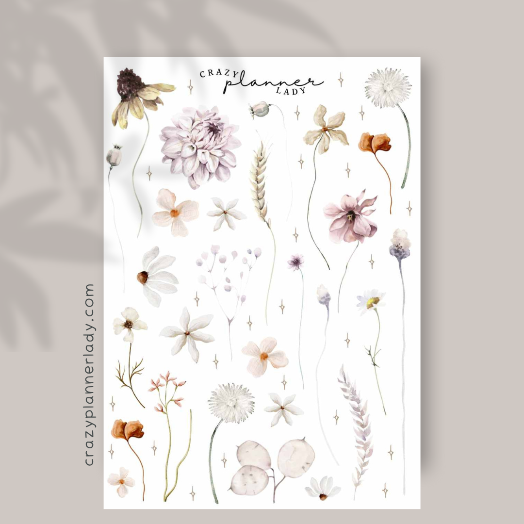 Floral Meadow Wildflowers | A6 Sticker Sheet