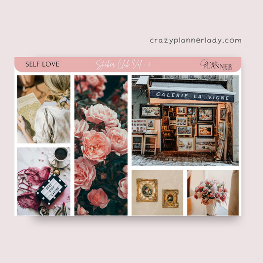 Vintage Romance Mood Board | A6 Sticker Sheet