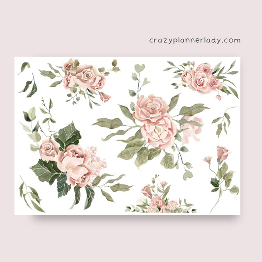 Vintage Romance Botanical Garden | A6 Sticker Sheet