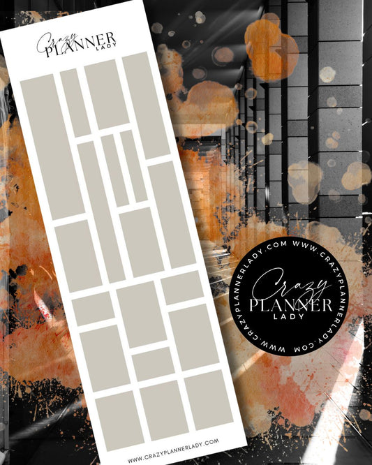 Neutral beige label sticker sheet for journaling and crafts.