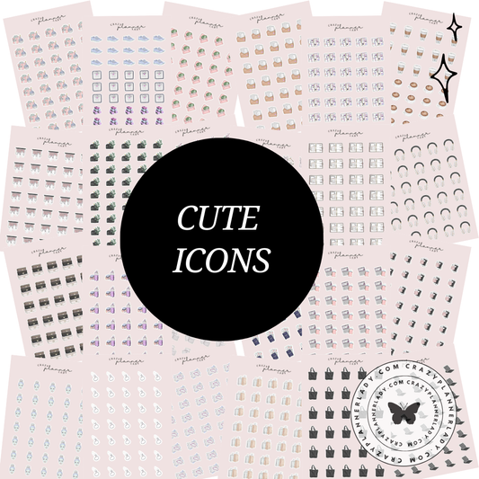 ✨ Functional Planner Stickers 2025 Collection ✨ Cute Icons