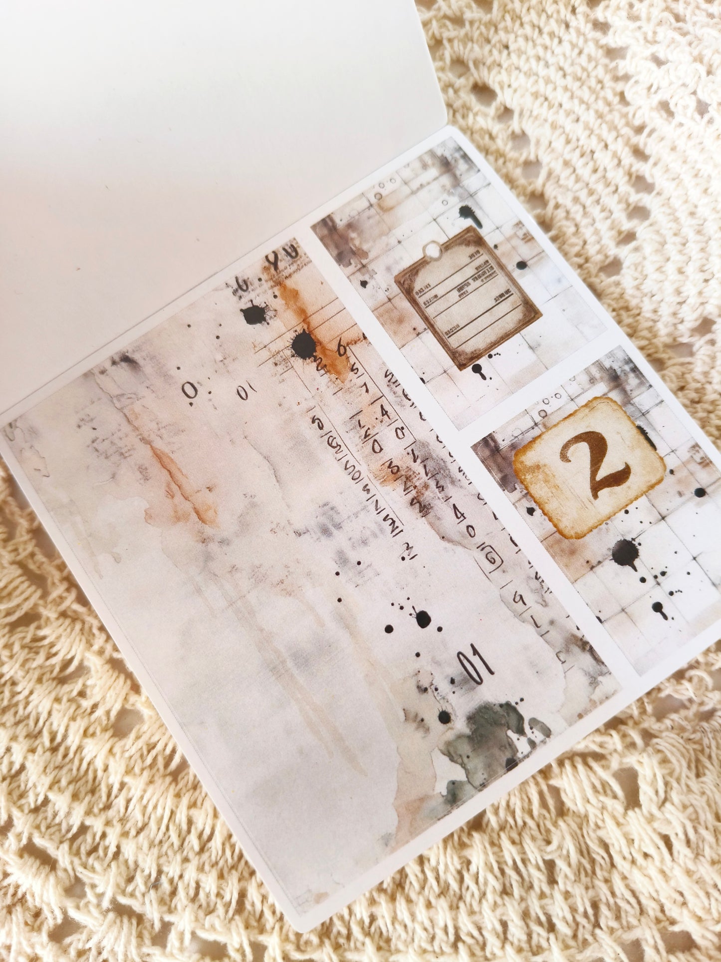 Mini Adventure Sticker Book – Vintage Travel Stickers, 12-Page 9x9cm Matte Booklet for Journaling