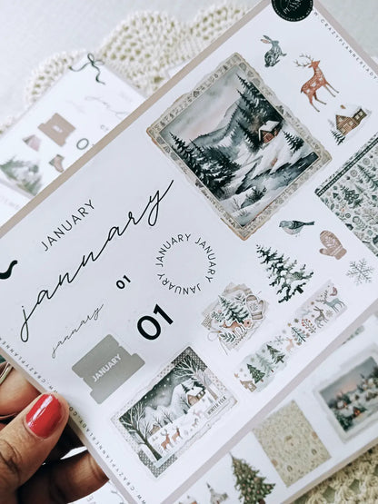 Seasonal Planner Sticker Collection | 12 Premium Velvet Matte Deco Sticker Sheets for Journals, Planners & Scrapbooking