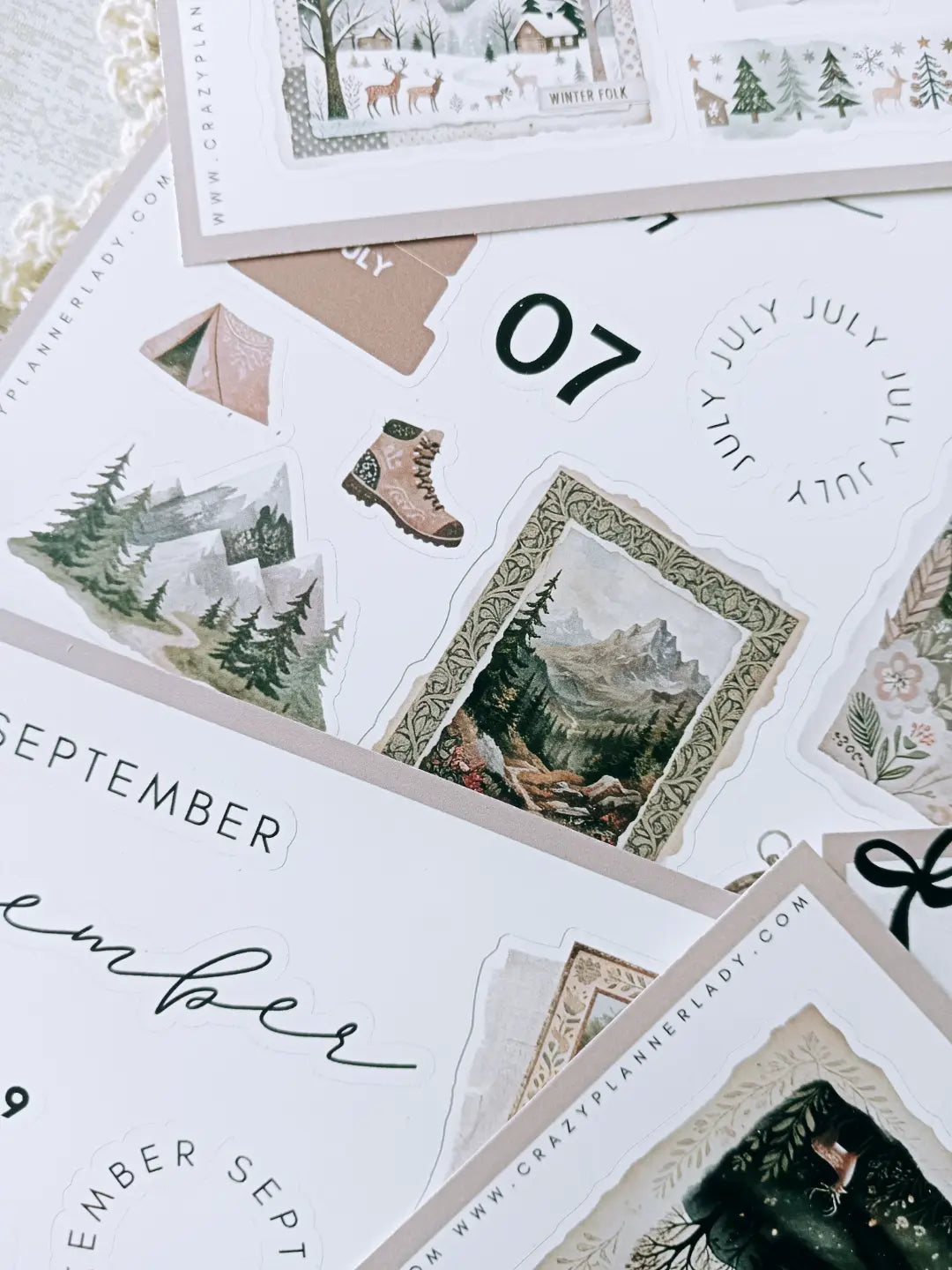 Seasonal Planner Sticker Collection | 12 Premium Velvet Matte Deco Sticker Sheets for Journals, Planners & Scrapbooking
