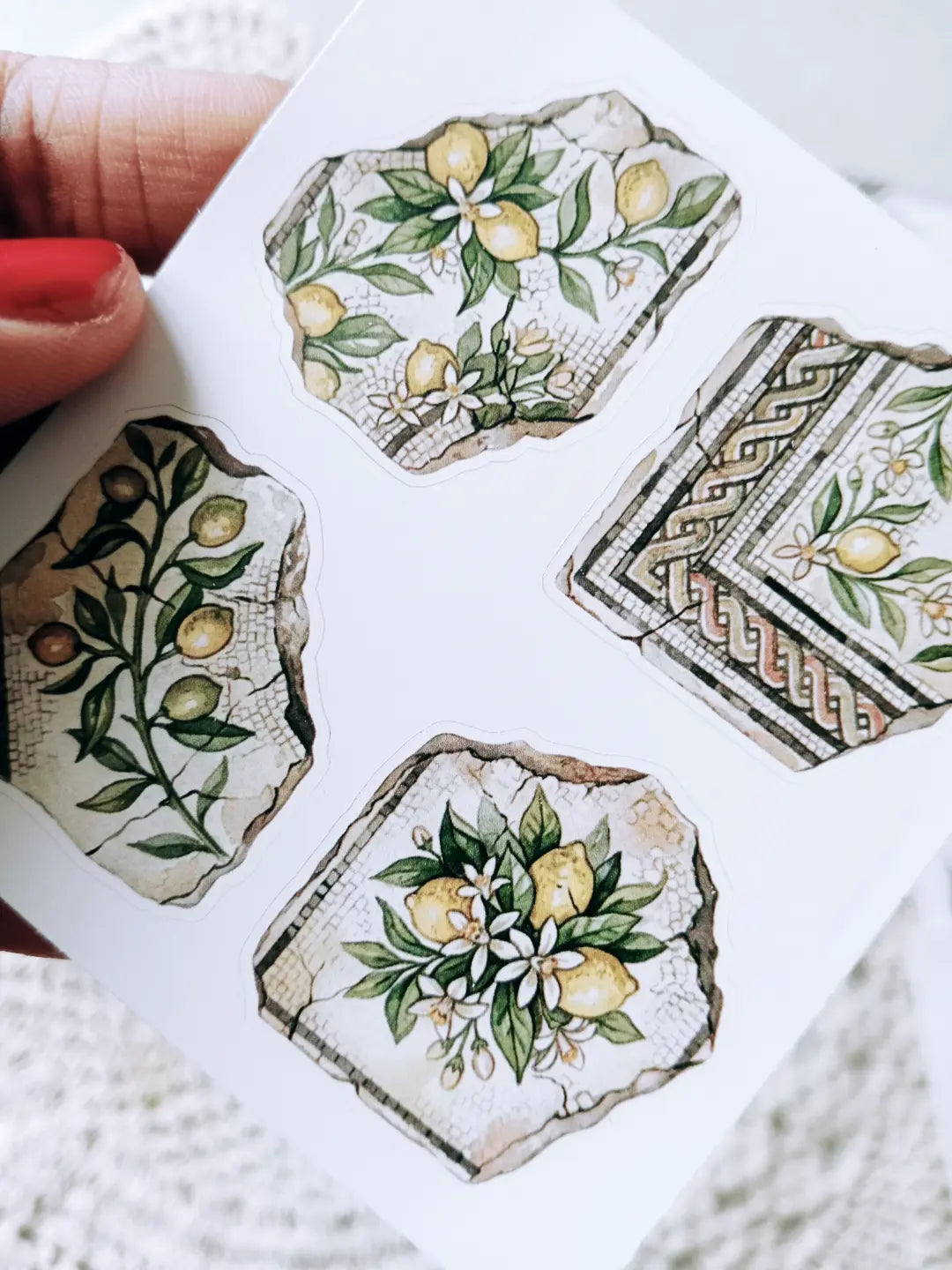 Lemon Herbarium Journaling Kit | Citrus Botanical Collage Papers, Sticker Sheets & Vintage Ephemera