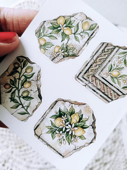 Lemon Herbarium Journaling Kit | Citrus Botanical Collage Papers, Sticker Sheets & Vintage Ephemera