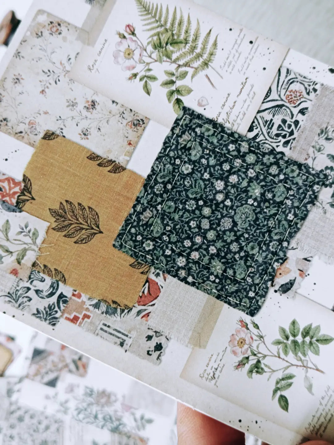 Heirloom Quilt Journaling Kit | Vintage Sewing, Patchwork, Floral Fabrics & Collage Ephemera