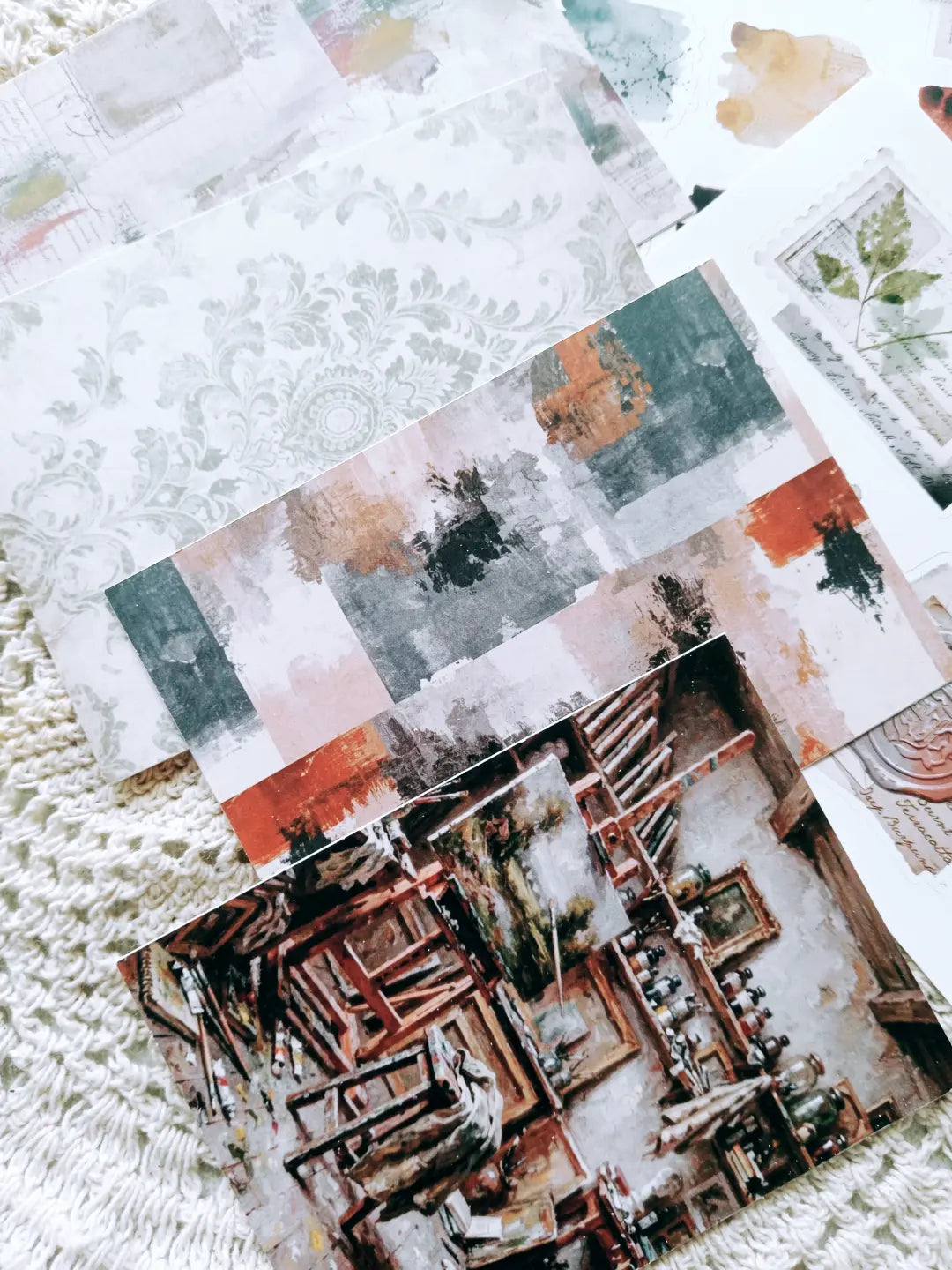 Artist's Atelier Creative Journaling Kit | Vintage Art Studio Collage Papers, Sticker Sheets & Die Cuts
