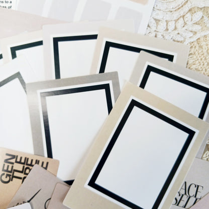 Vintage Journal Supplies Kit - 200 Elements Minimal Style
