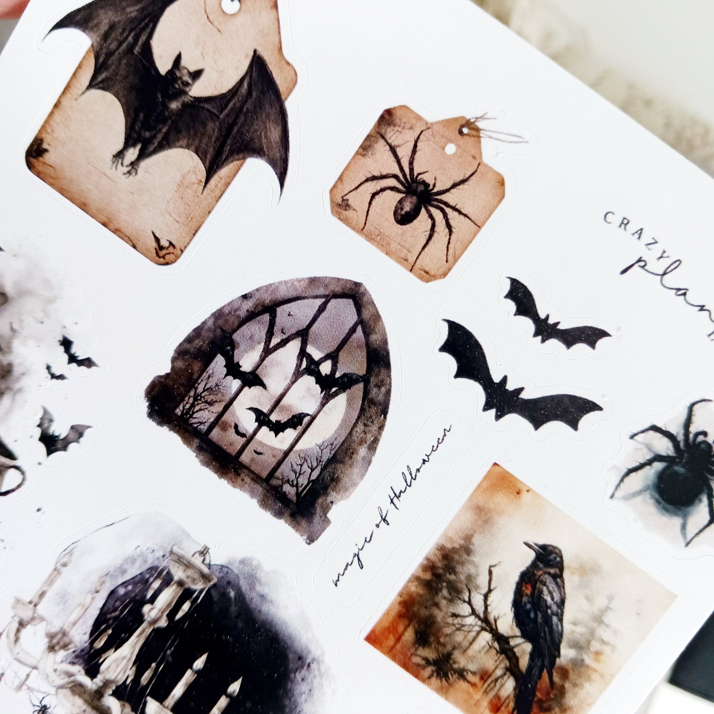 Sticker sheet - Halloween Tags and Dragon