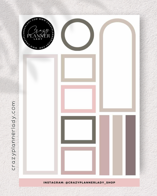 Vintage labels and boxes sticker sheet